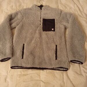 NWOT Hurley fluffy pullover sweater coat boys Size XL 14/16